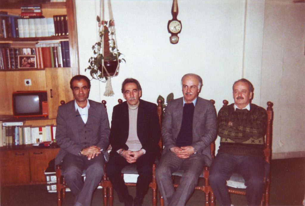 از راست محمد ملکی، حسین صباغیان، ترابعلی براتعلی و  کاظم ابهری